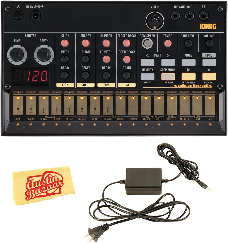 Korg VOLCABEATS-COMBO-DLX Volca Beats Drum Machine Bundle