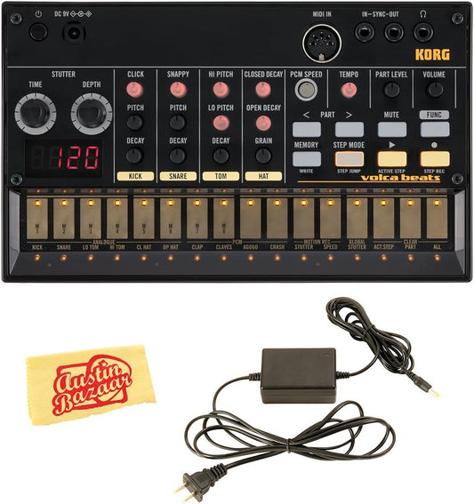 Korg VOLCABEATS-COMBO-DLX Volca Beats Drum Machine Bundle