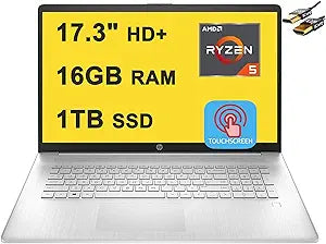 HP Laptop 17 5500U 17.3" Touchscreen Ryzen 5 Business Laptop