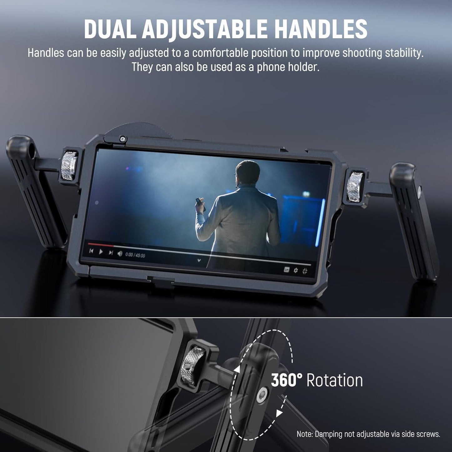 Neewer S23 Ultra Cage Video Rig Dual Handles 67mm