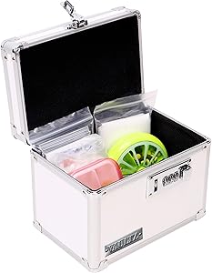 Vaultz VZ03962 Medicine Lock Box Combination Safe, White