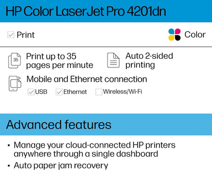 HP 4200 Color LaserJet Pro Fast Ethernet Printer