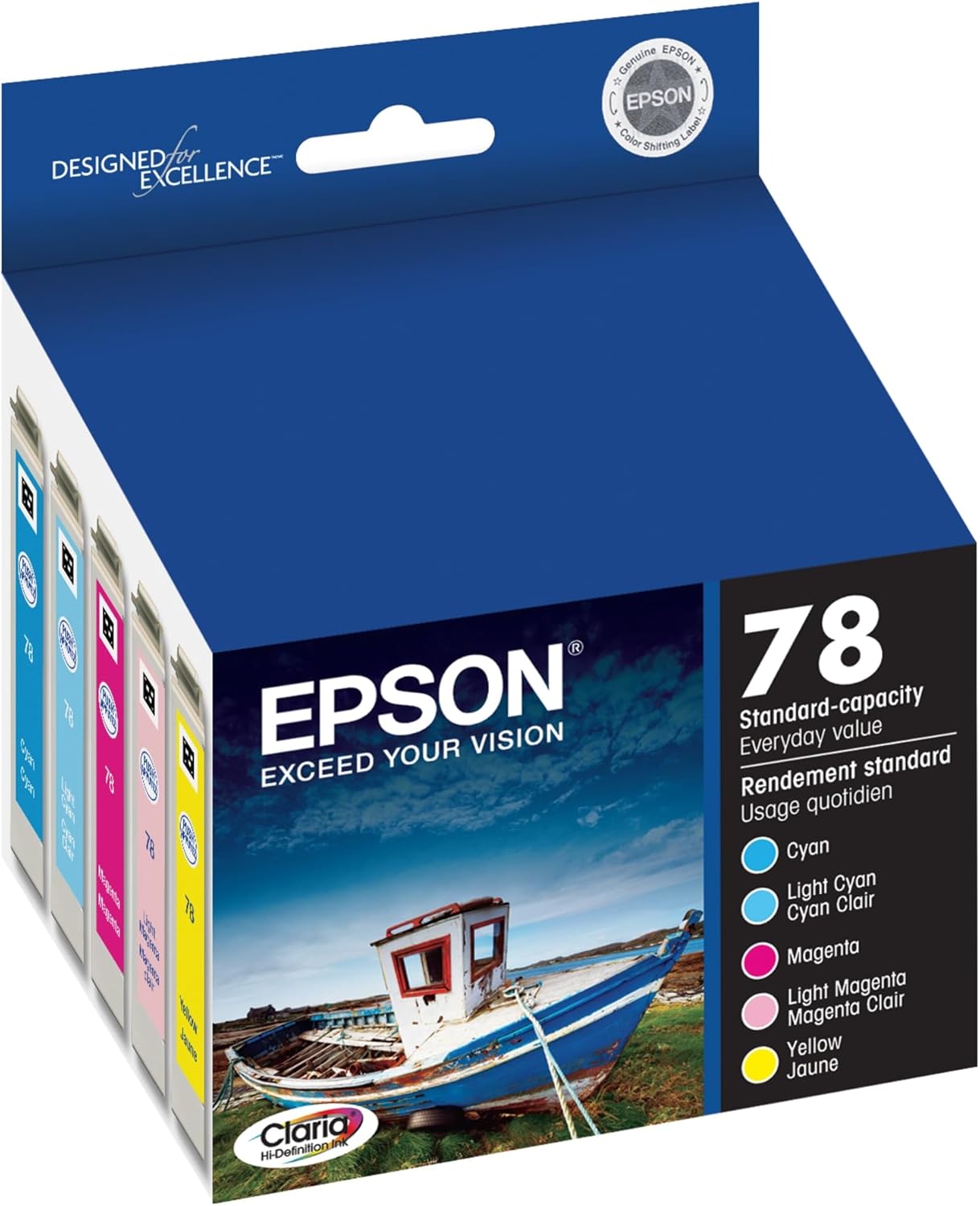 Epson T078920 Claria Hi-Definition Ink: 5-Color Combo Pack
