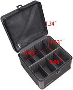 Vaultz VZ01036 Portable Safe Box: Key Lock, Tactical Black