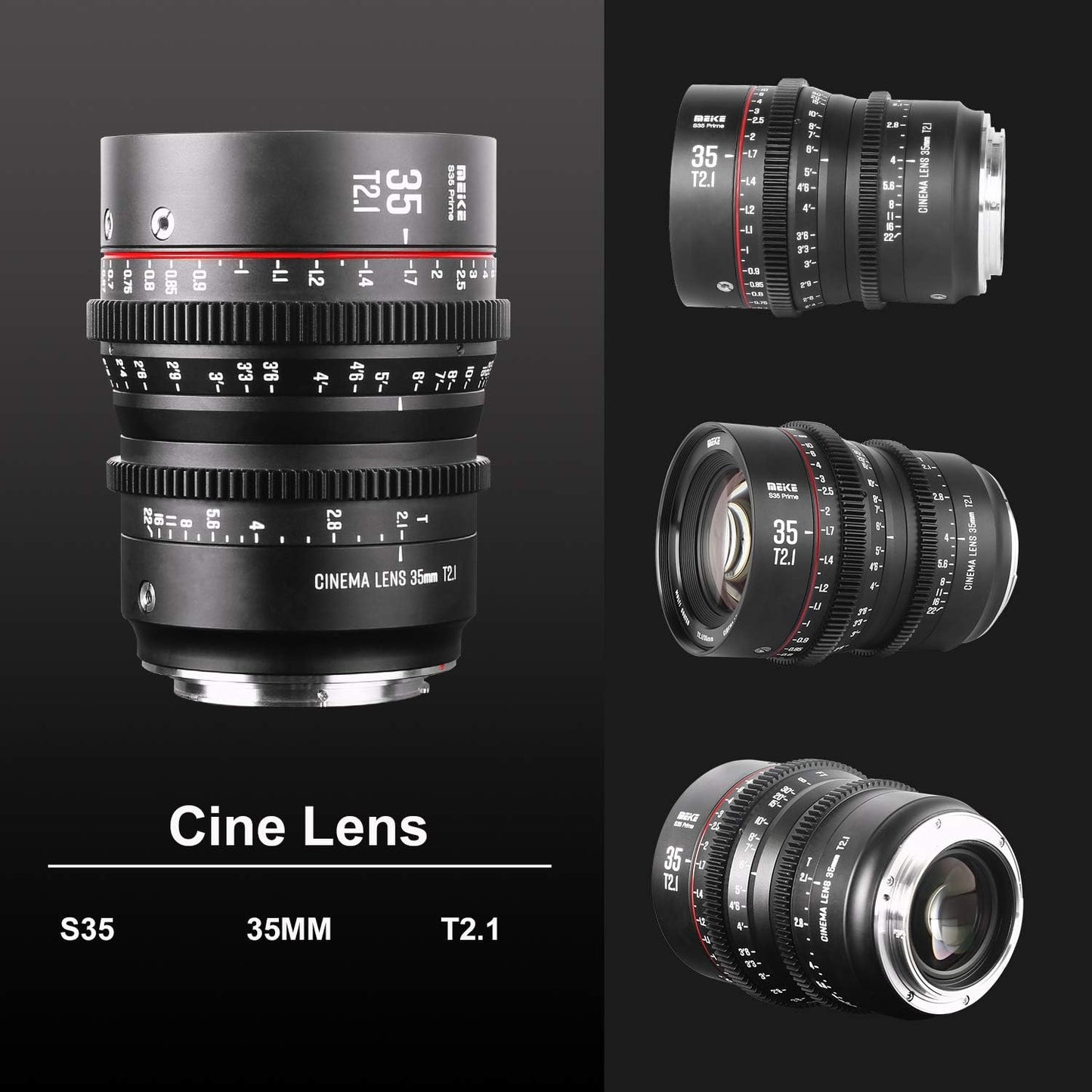 Meike 35mm T2.1 S35 EF Mount Cinema Lens