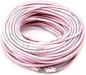 Monoprice 103718 Cat5e 100ft Pink Ethernet Cable — main product image