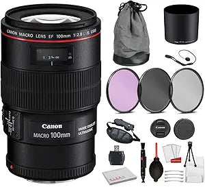 Canon 3554B002 EF 100mm f/2.8L Macro Lens Bundle