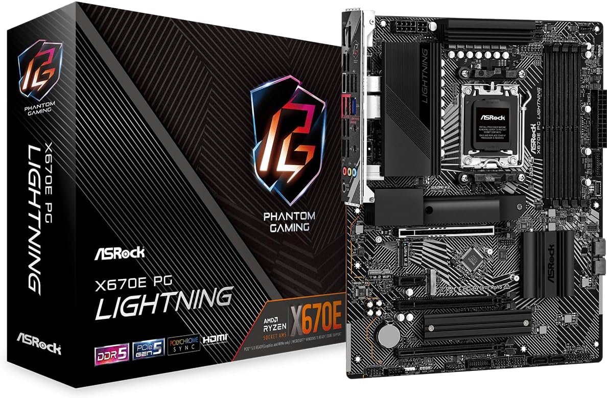 ASRock X670E PG LIGHTNING AMD AM5 Motherboard