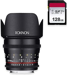 Rokinon 50mm T1.5 Cine Lens Sony E Mount Bundle