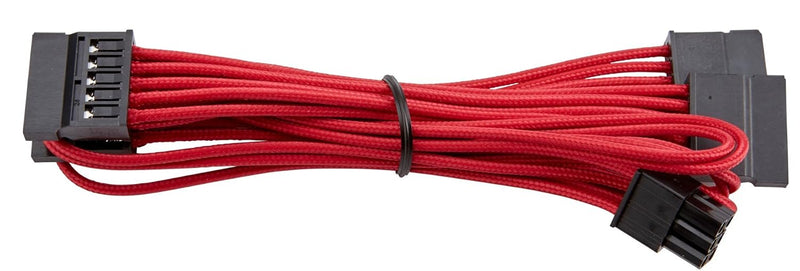 Corsair CP-8920187 Premium Sleeved SATA Cable Red — main product image