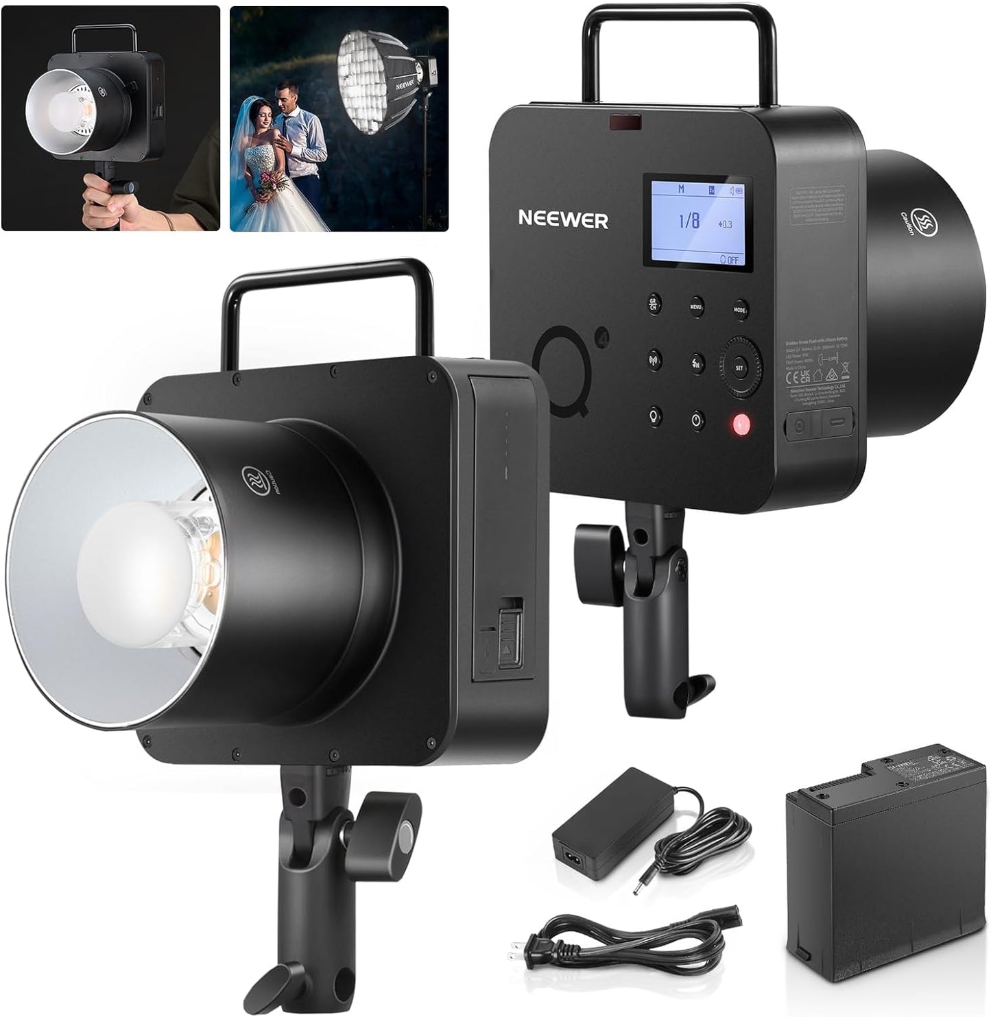 Neewer Q4 400Ws TTL Outdoor Studio Flash Strobe