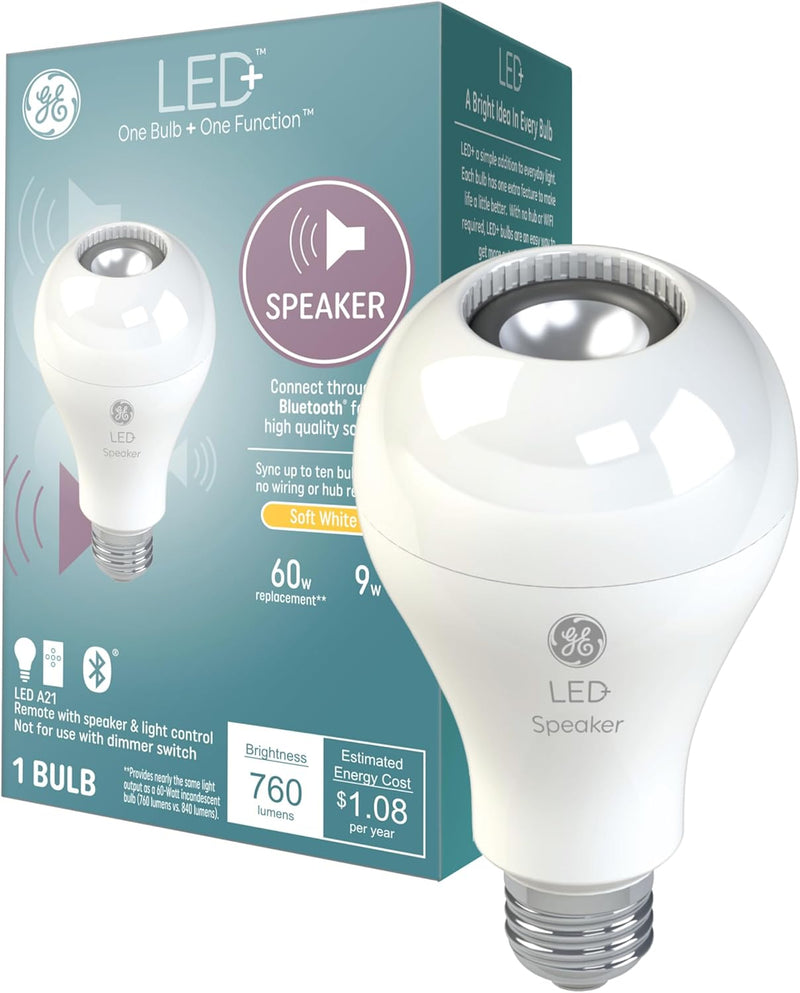 GE 93100352 LED+ Speaker A21 Smart Bulb — main product image