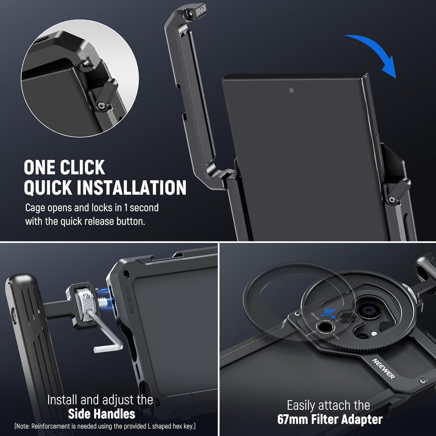 Neewer PA016 S22 Ultra Phone Video Rig Kit