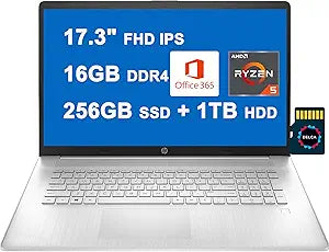 HP HP Laptop 17 Ryzen 5 5500U 16GB 256GB SSD + 1TB HDD Win10 — main product image