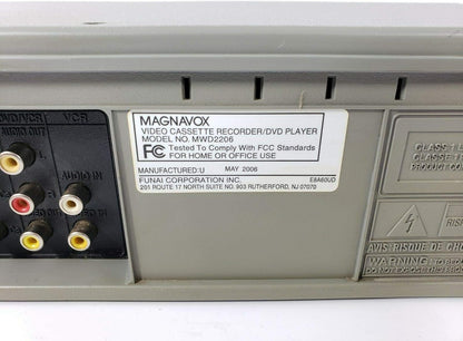 Magnavox MWD2206 DVD/VCR Combo Player