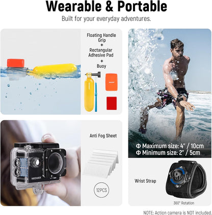 Neewer 10101346 50-in-1 Action Camera Mount Kit