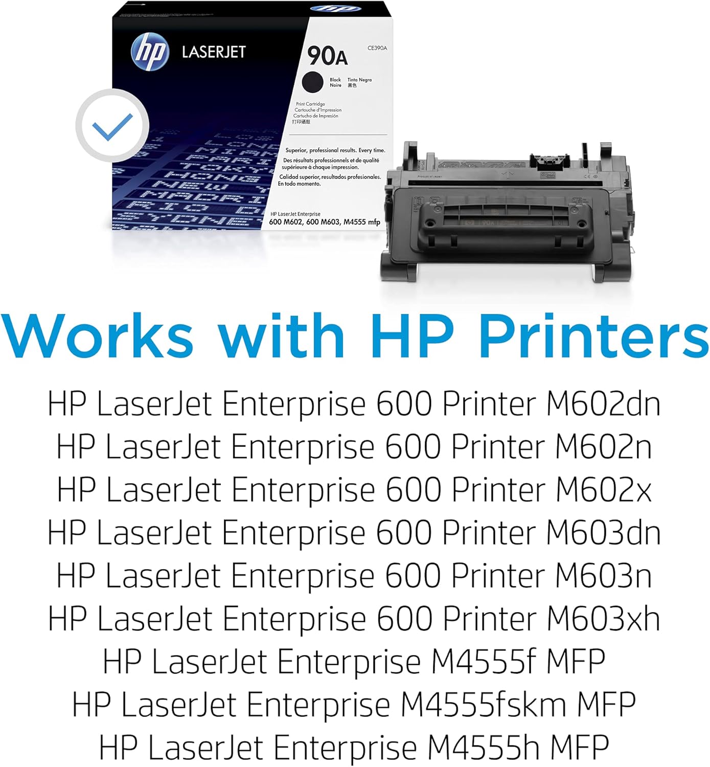 HP CE390A 90A Black LaserJet Toner Cartridge