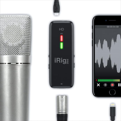 IK Multimedia IP-IRIG-PREHD-IN iRig Pre HD XLR Mic Preamp