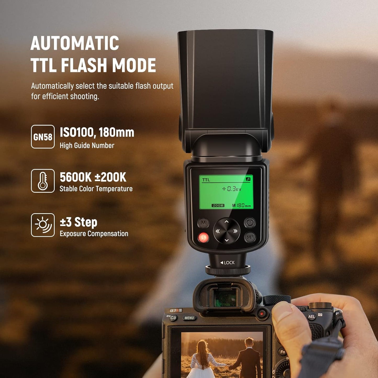 Neewer NW635II-S TTL Speedlite Flash Sony Cameras