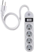 GE 47888 4-Outlet Power Strip with Safety Covers