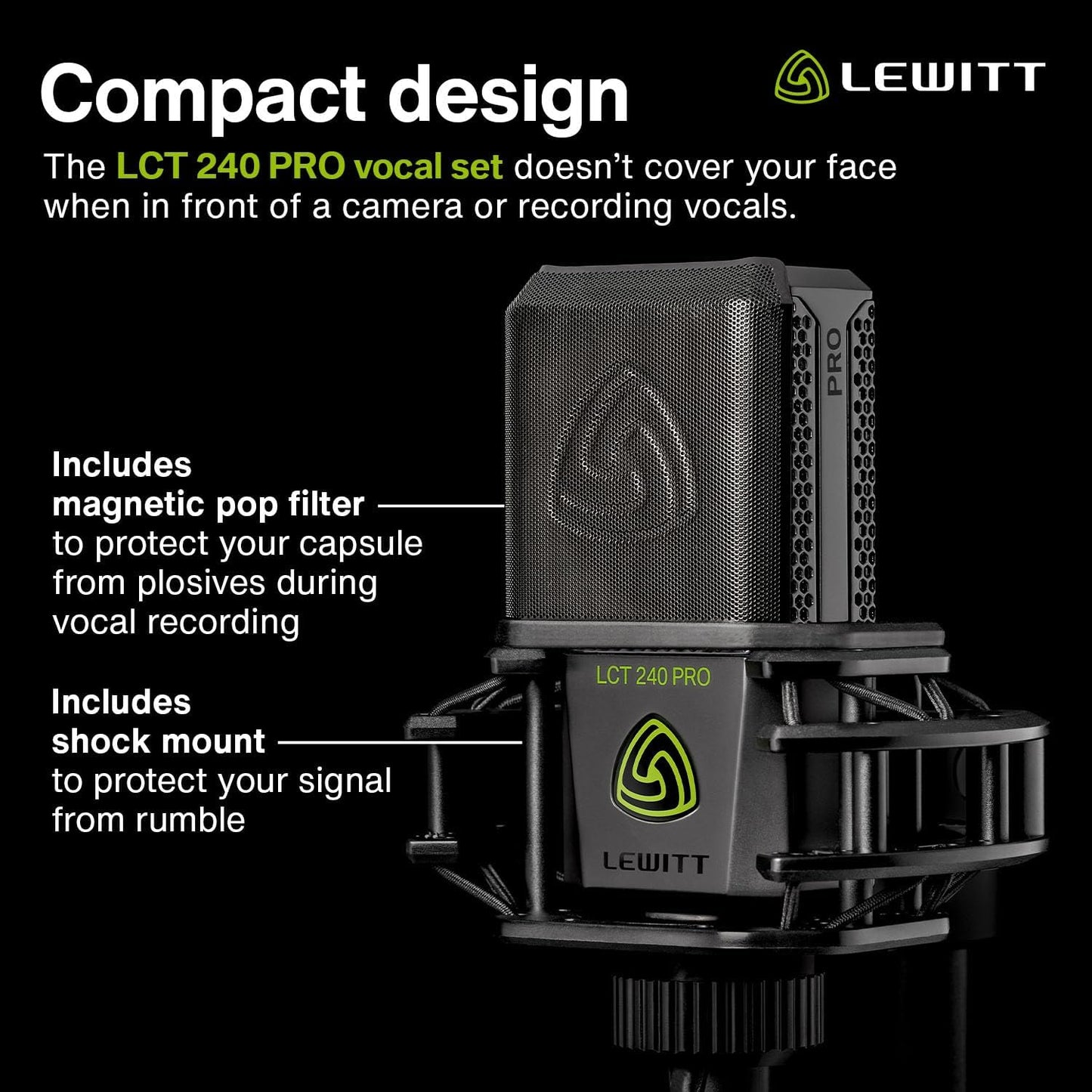 Lewitt LCT 240 Pro Microphone Value Pack with Shock Mount
