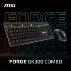 MSI Forge GK300 Combo Blue Gaming Keyboard Mouse