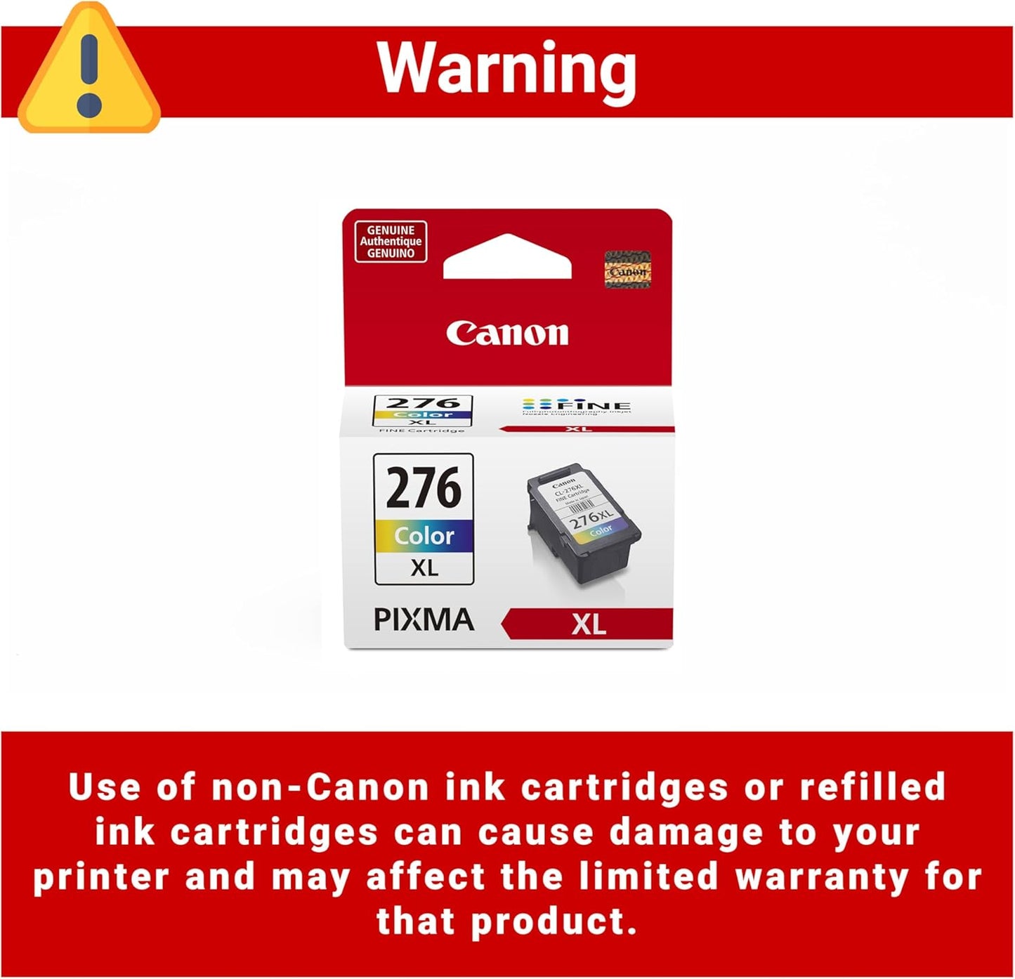Canon CL-276 XL Color Ink Cartridge Genuine