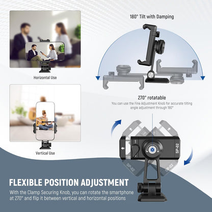 Neewer SP-02 Phone Tripod Mount: 360° Swivel, Arca Base