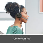Logitech 981-001229 Zone 750 Wired Headset Noise Cancelling Mic