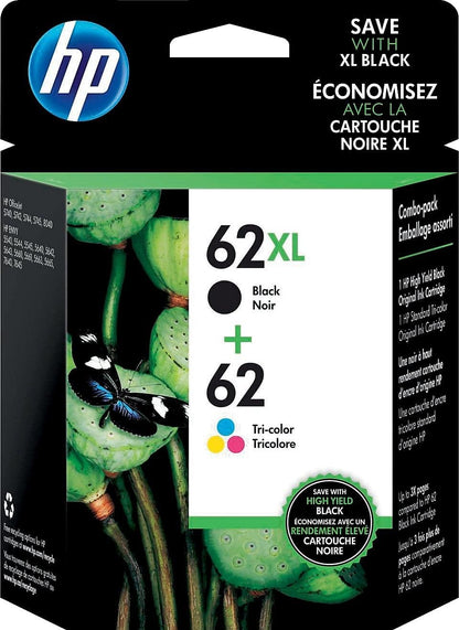 HP 62/62XL Ink Cartridges Combo Pack Original
