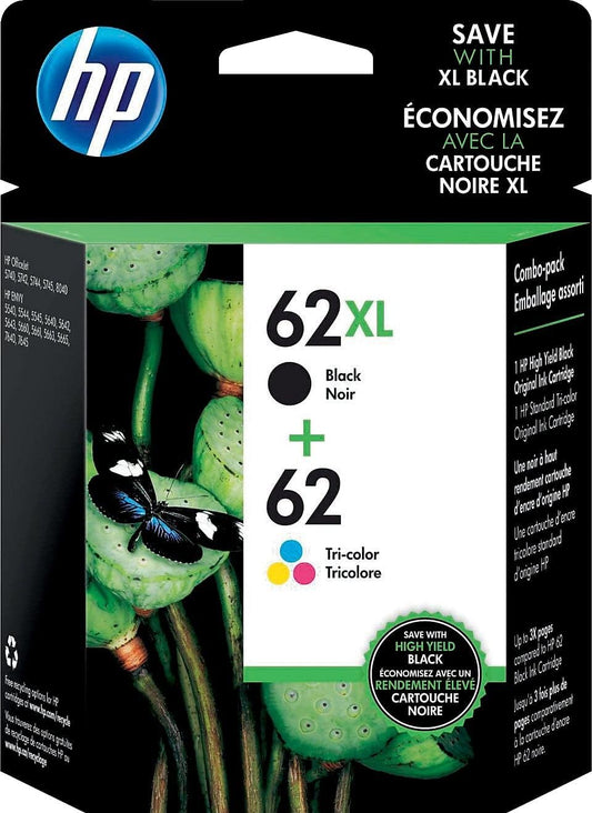 HP 62/62XL Ink Cartridges Combo Pack Original
