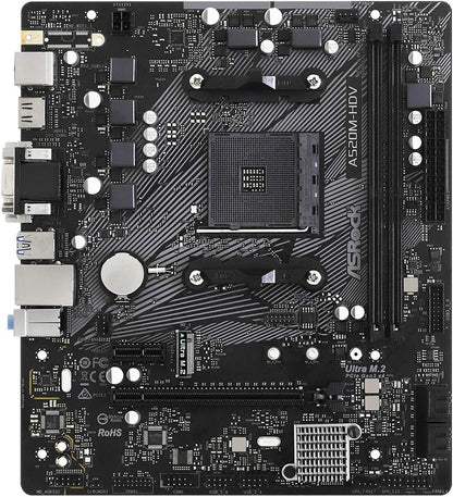 ASRock A520M-HDV AMD Ryzen AM4 Motherboard