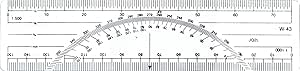 Westcott W-43 6-Inch Metric Protractor Ruler — main product image