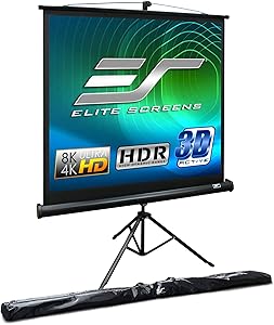 Elite Screens T99UWS1 Tripod Projector Screen: 99-Inch Portable