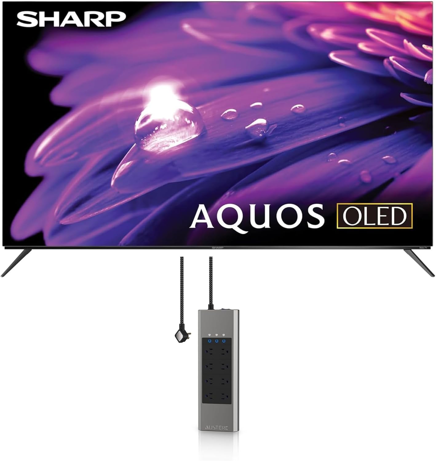 Sharp BNDL_4TC65FS1UR-7SPS8US1 4T-C65FS1UR - 65" OLED 4K Roku TV Bundle
