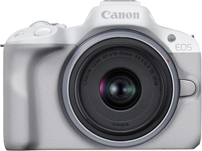 Canon 5812C012 EOS R50 White Mirrorless Camera Kit