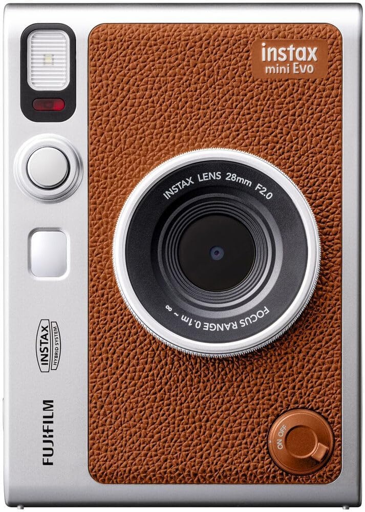 Fujifilm Instax Mini EVO Instant Camera Bundle - Brown