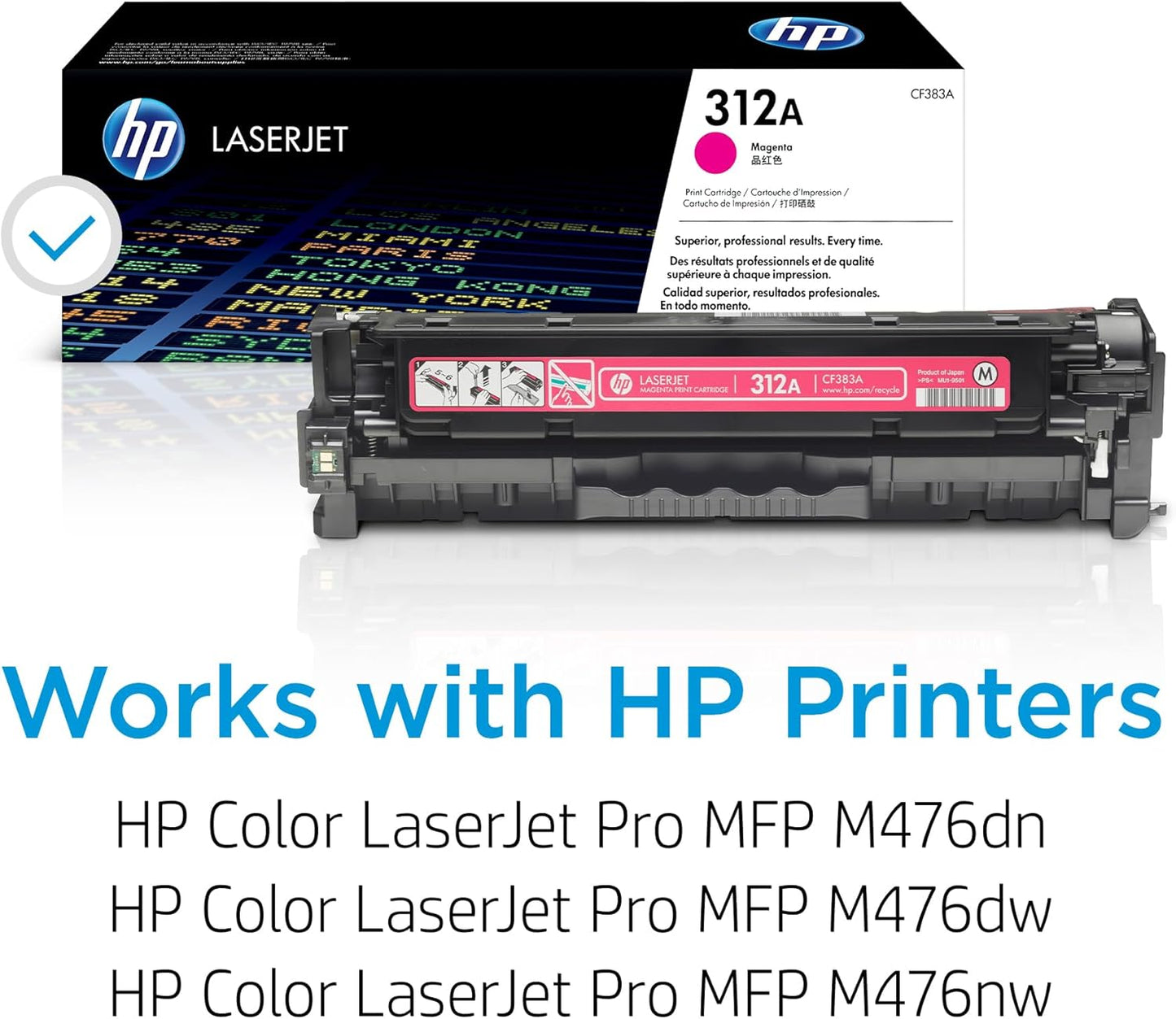 HP CF440AM 312A CMY Toner Cartridge 3-Pack