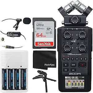 Zoom ZMH6ABK7 H6 All Black Handy Recorder Kit
