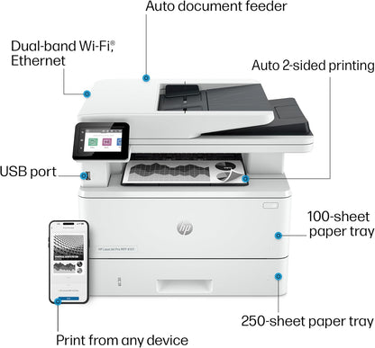 HP 4101fdw LaserJet Pro MFP: Wireless, B&W, All-in-One