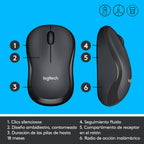 Logitech 910-006127 M220 Silent Wireless Mouse Off-White