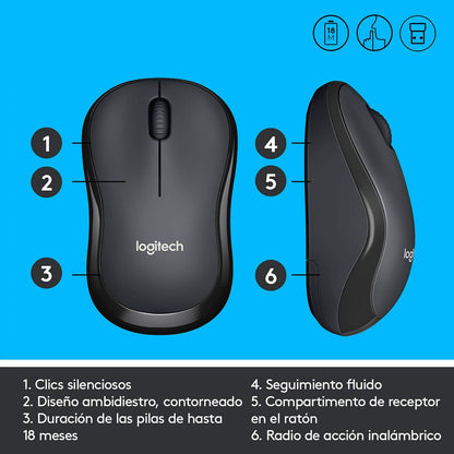 Logitech 910-006127 M220 Silent Wireless Mouse Off-White