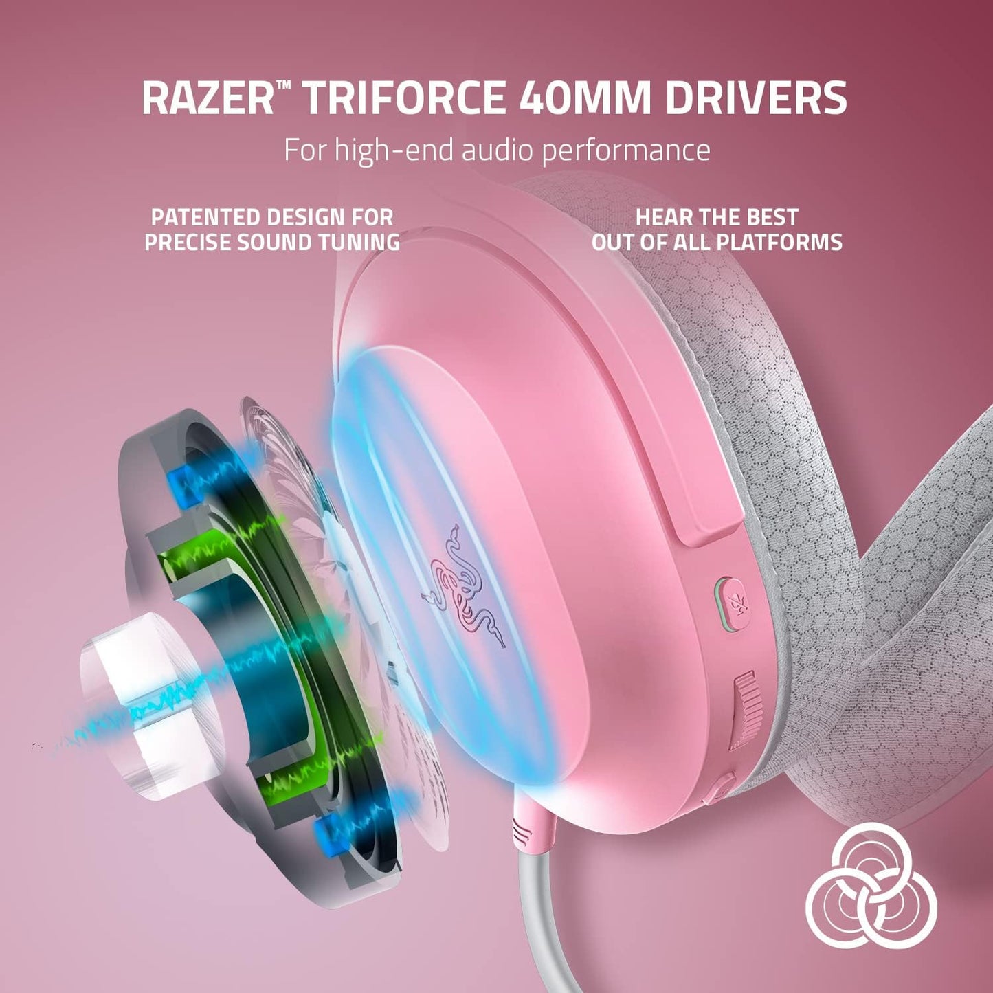 Razer Barracuda X Wireless Gaming Headset Quartz Pink Renewed
