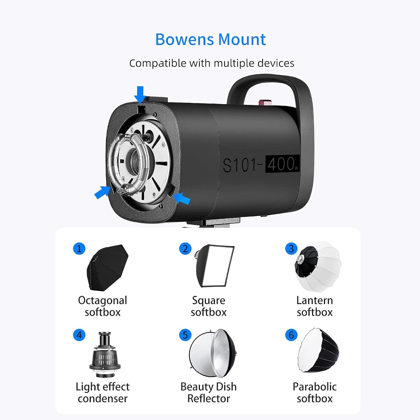 Neewer 10099483 400W Studio Strobe Flash Monolight