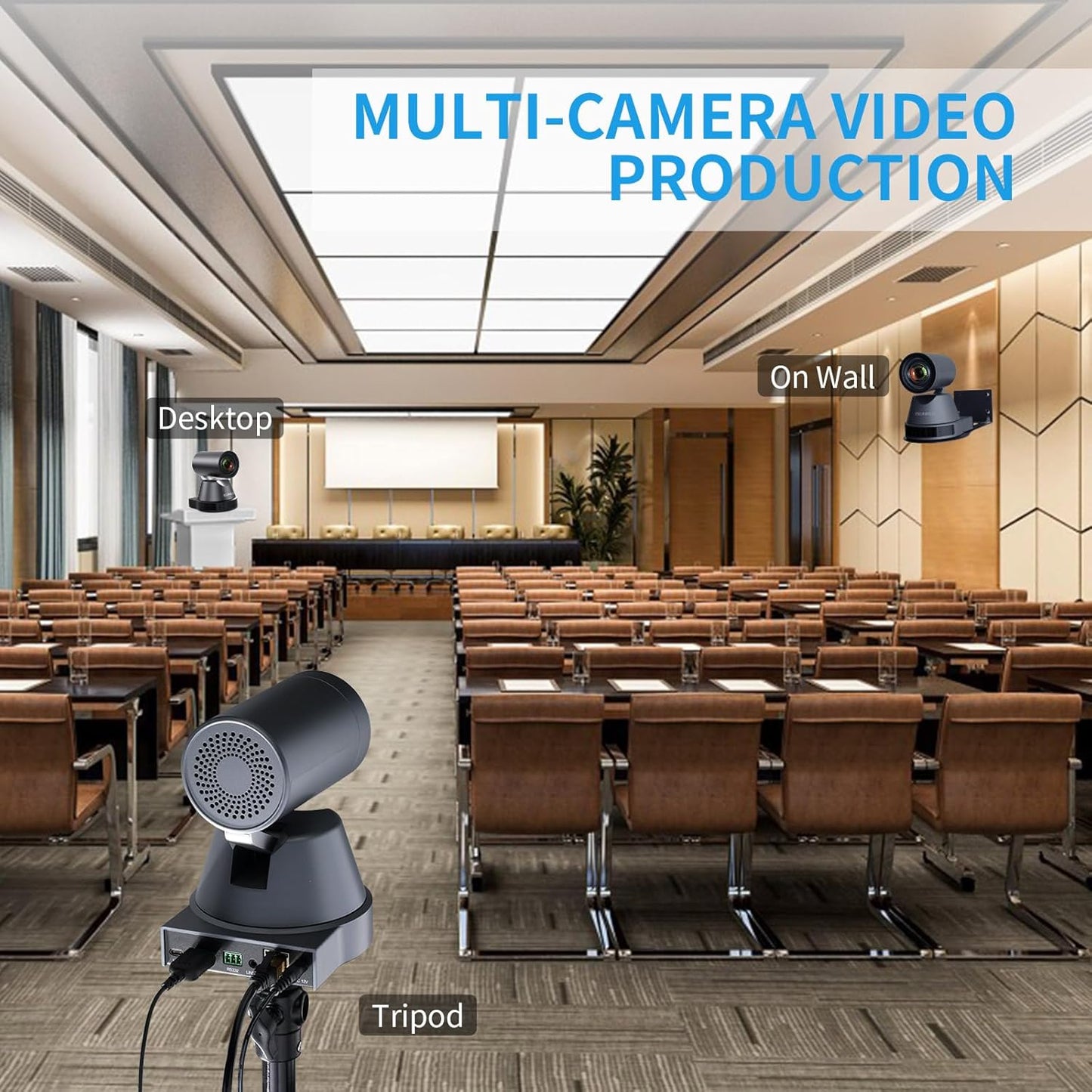 FEELWORLD 4K12X PTZ Camera with AI Tracking & POE
