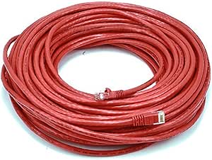 Monoprice 102331 100FT Cat6 Ethernet Cable Red — main product image