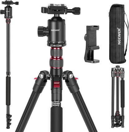 Neewer TP77 77" Camera Tripod Monopod Ball Head