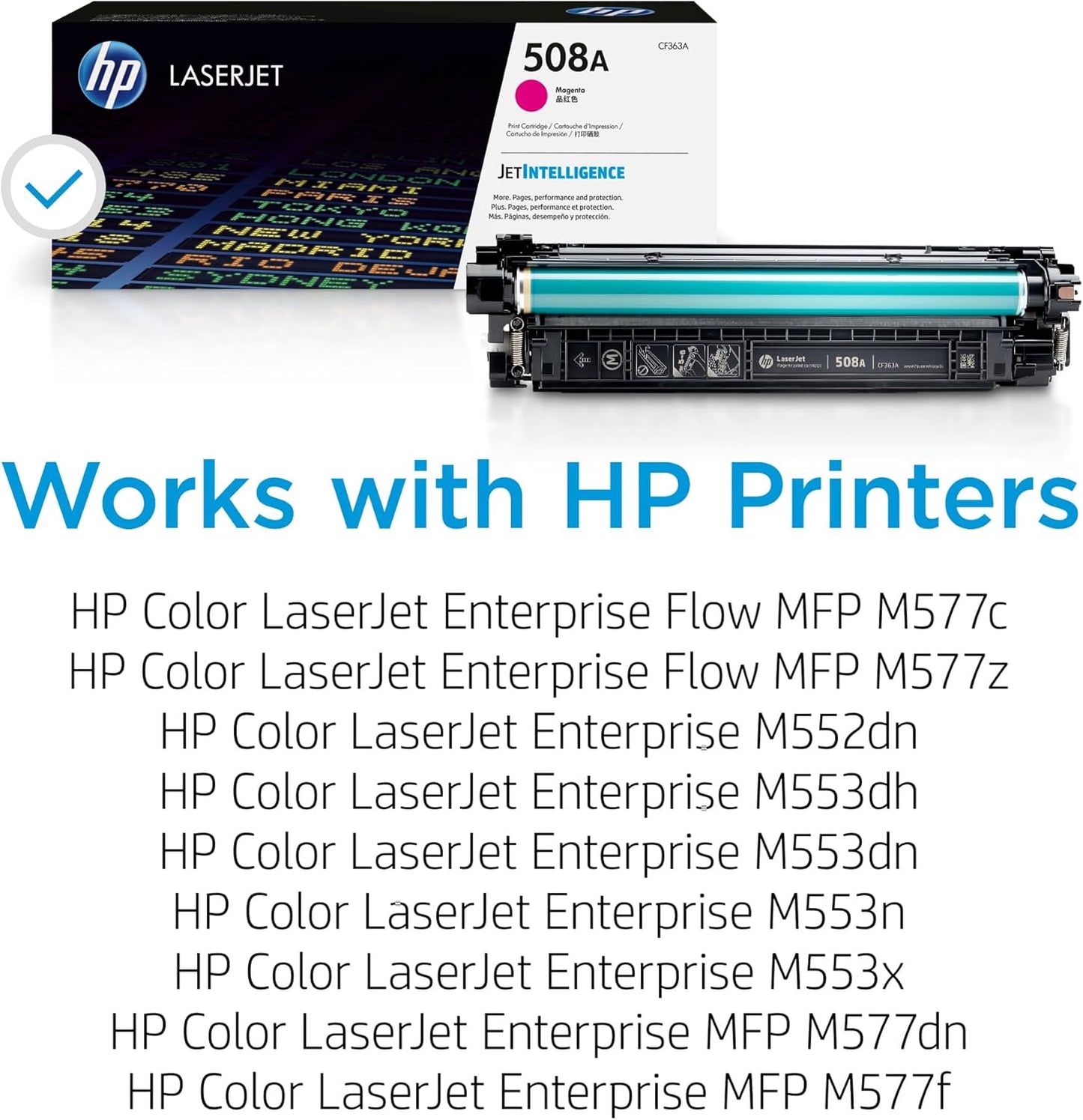 HP CF363A 508A Magenta Toner: LaserJet Enterprise M553 Series