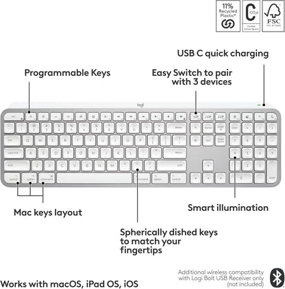 Logitech 920-011622 MX Keys S for Mac Wireless Keyboard