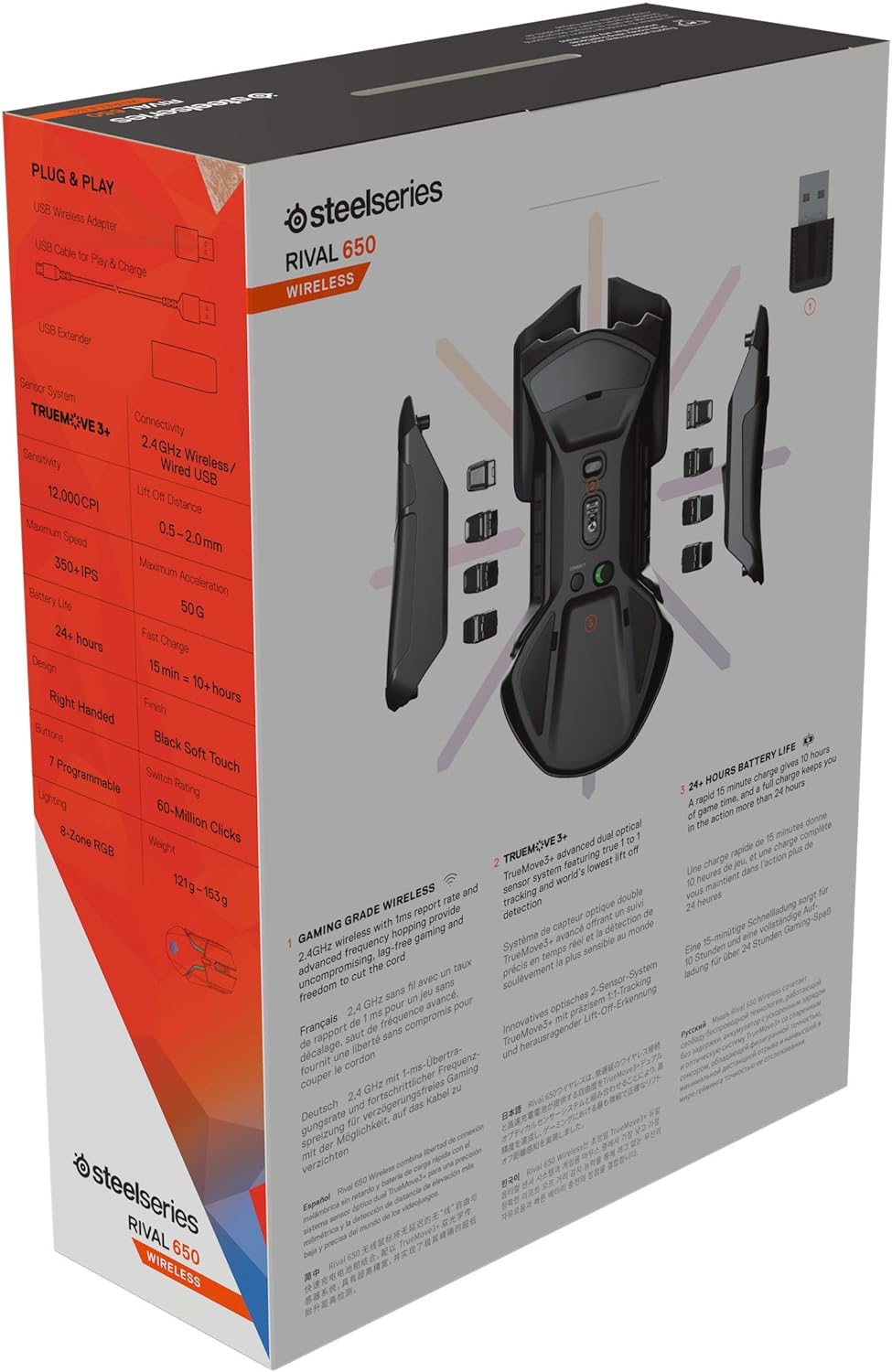 SteelSeries 62456 Rival 650 Wireless Gaming Mouse